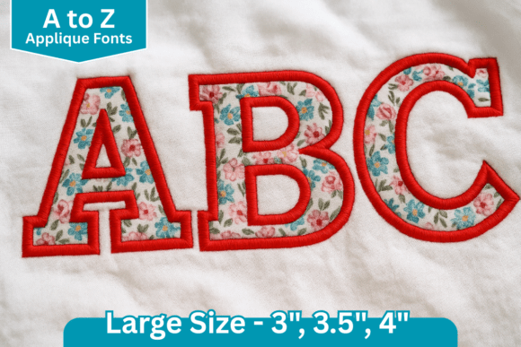 Champion Stitch Applique Embroidery Font