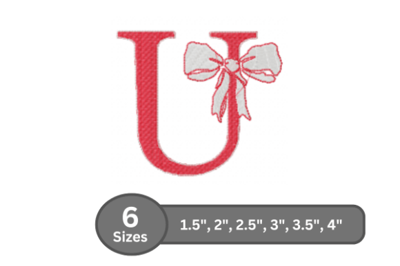 Cherry Knot Alphabet- U: A Stylish Embroidery Design