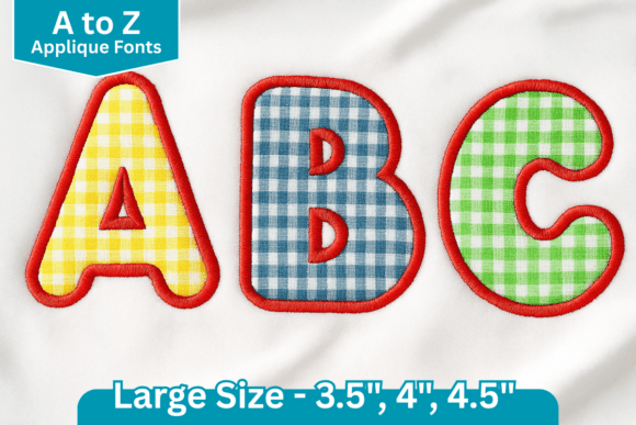 Cloudy Patch Applique Embroidery Font