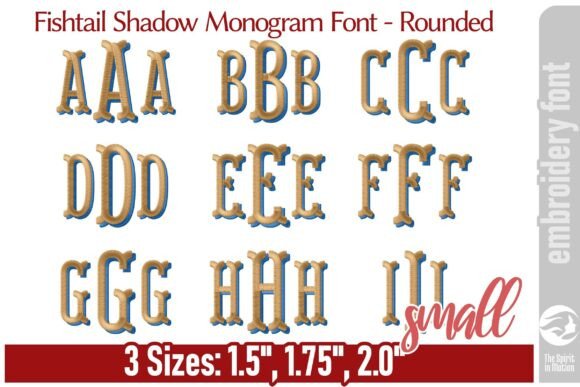 Fishtail Shadow Monogram Font - RS