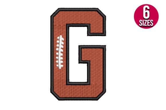 Football Font Alphabet Letter G