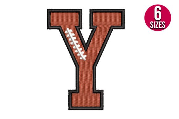 Football Font Alphabet Letter Y