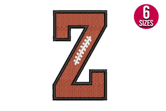 Football Font Alphabet Letter Z