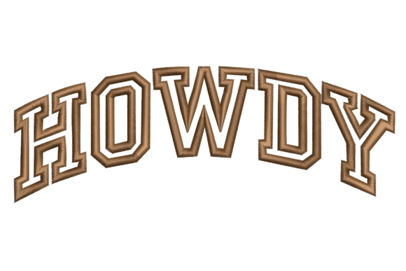 Howdy Varsity Block – Western Letter