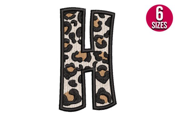 Leopard Print Alphabet Font Letter H