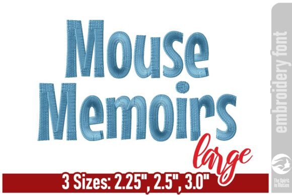 Mouse Memoirs Cute Embroidery Font - L