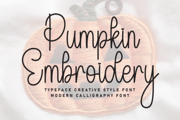 Pumpkin Embroidery: A Creative Style Font