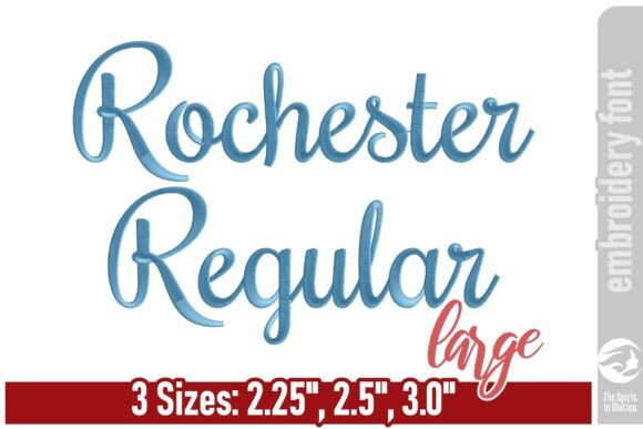 Rochester Embroidery Font - Large