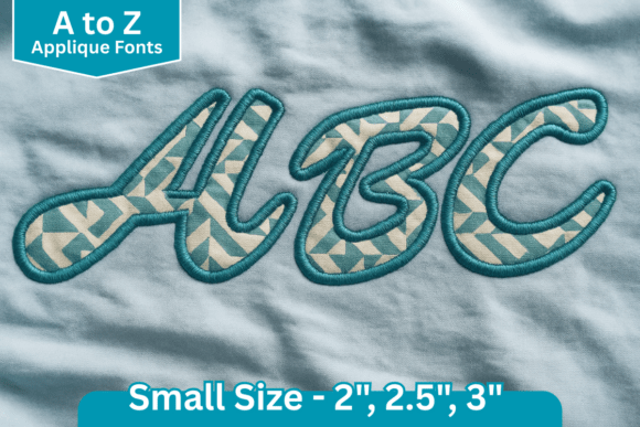 Smooth Stitch Applique Embroidery Font
