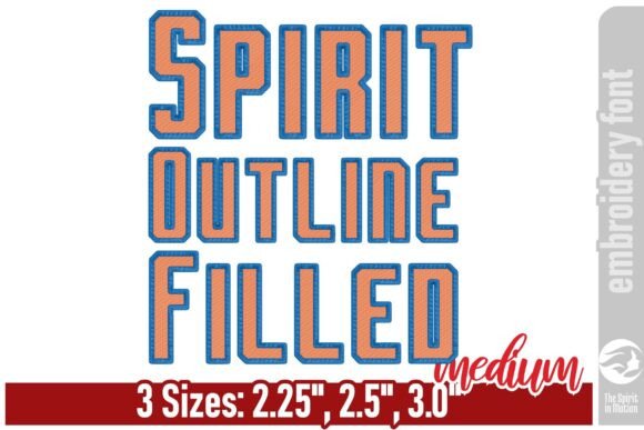 Spirit Filled Sports Embroidery Font - M